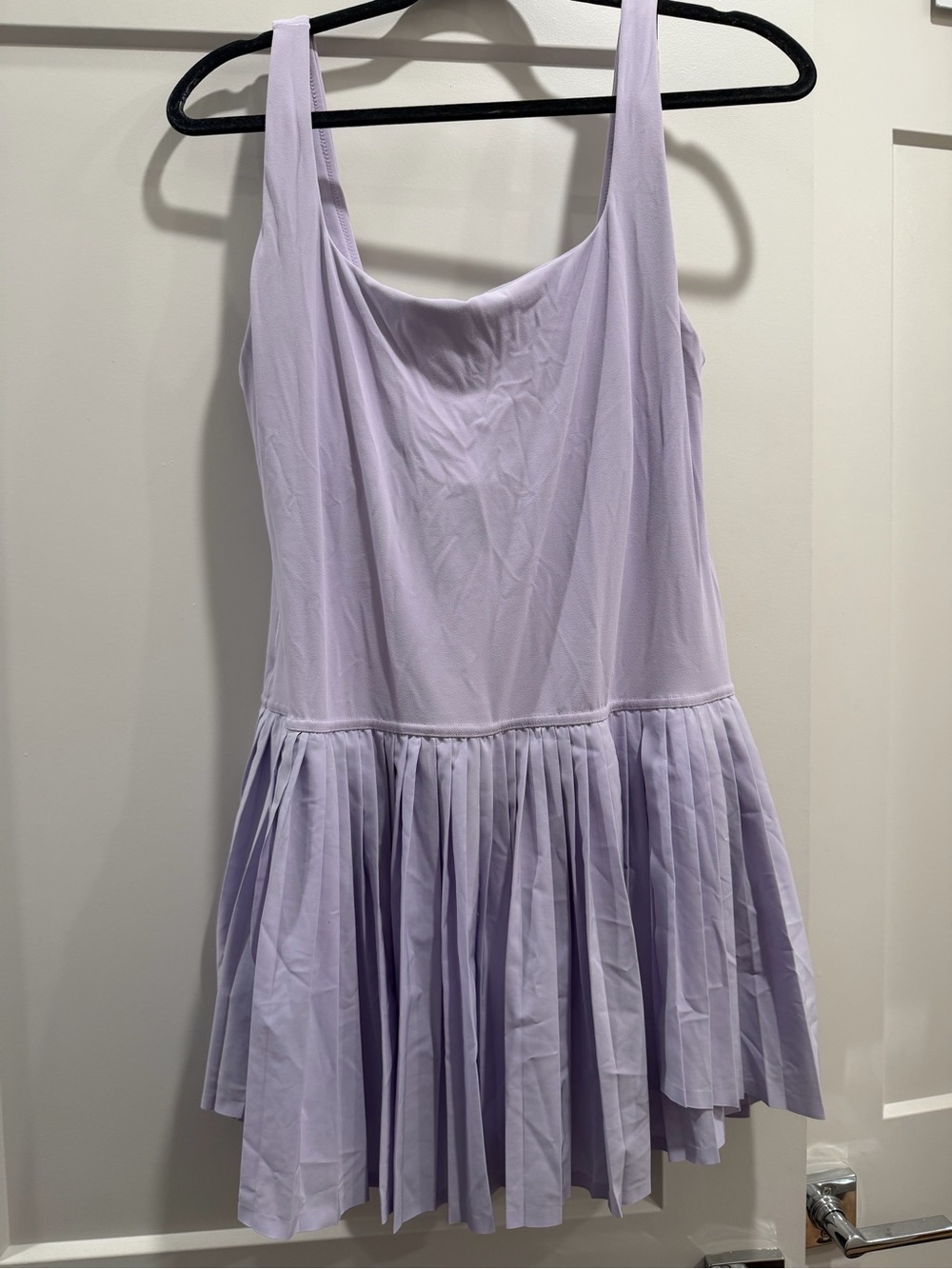 aerie Lilac Midi Tank Dress with Pleated Skirt